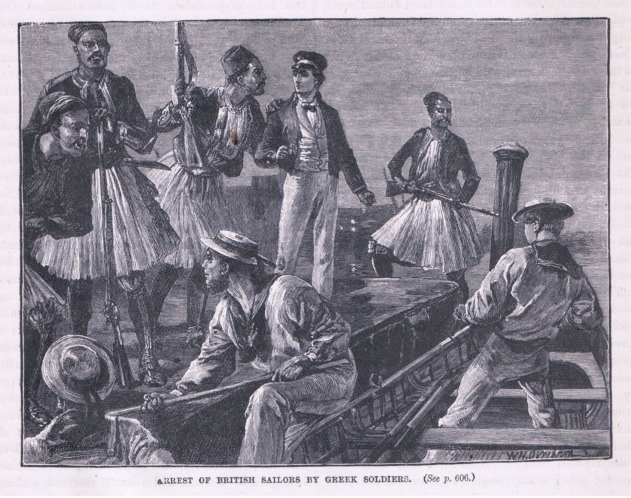 Prisão dos marinheiros britânicos por soldados gregos AD 1850 de William Heysham Overend