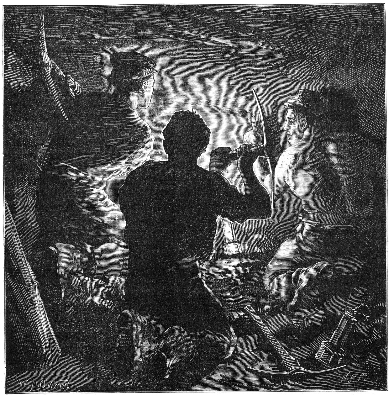Acidente de mineração de carvão, Tynewydd Colliery, Gales do Sul, abril de 1877 c1885 de William Heysham Overend