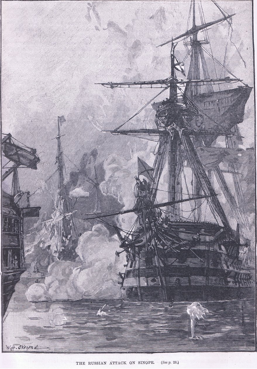 O ataque russo a Sinope 1853 AD de William Heysham Overend