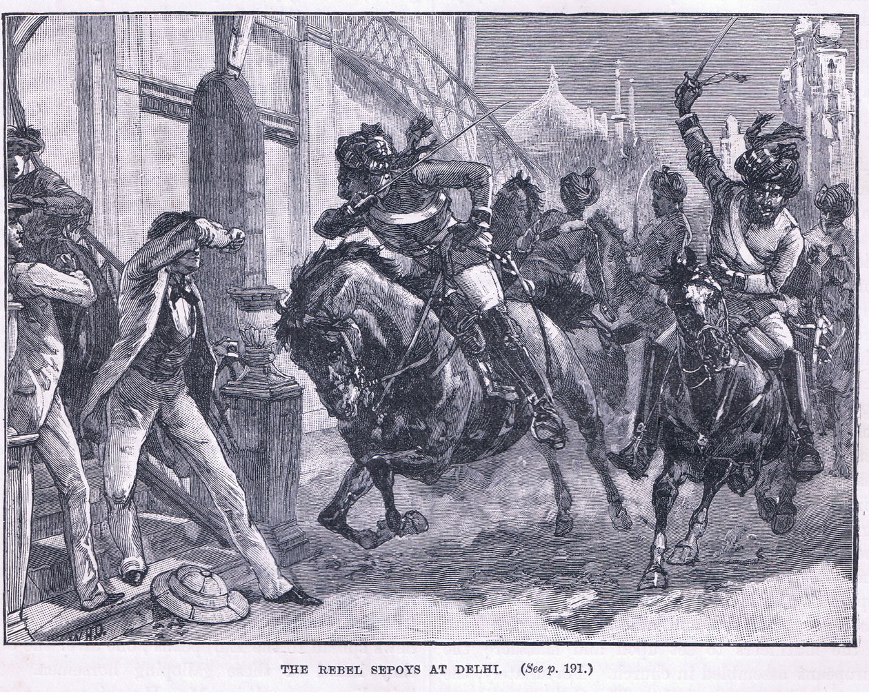 Os rebeldes Sepoys em Delhi 1857 AD de William Heysham Overend