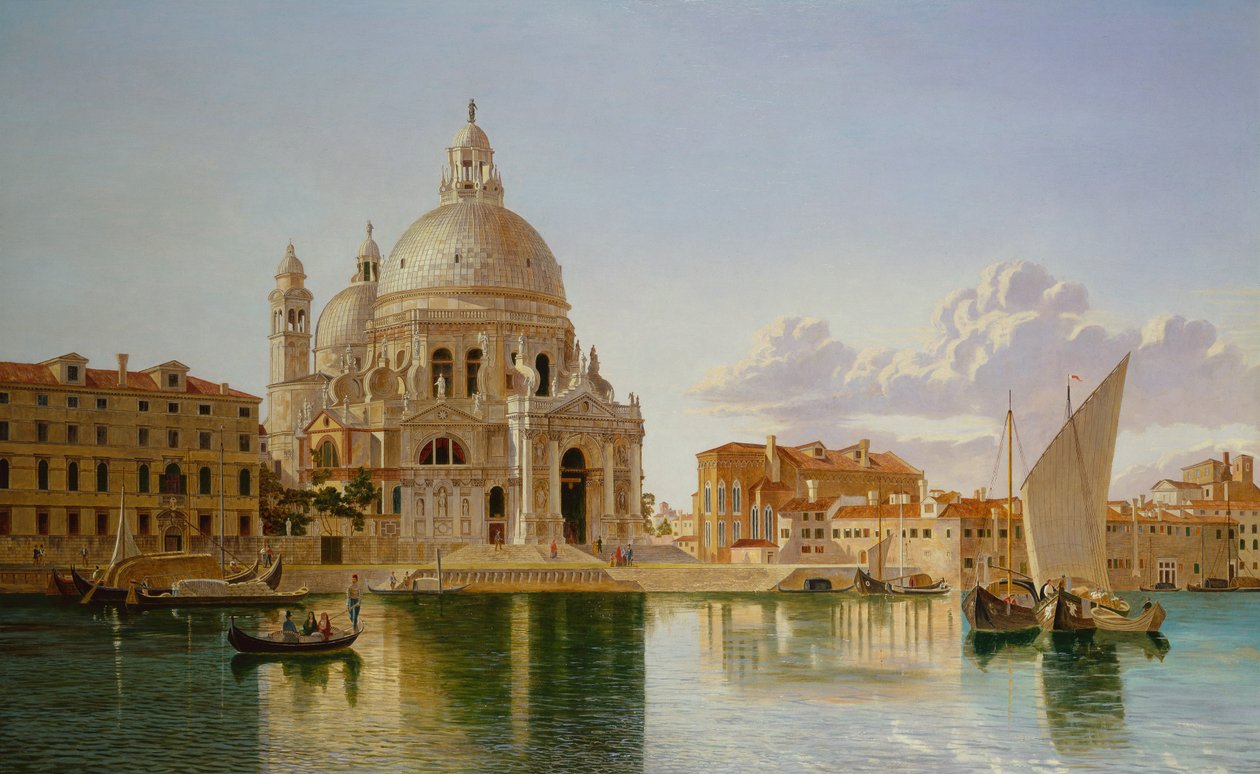 Santa Maria Della Salute, Veneza (óleo sobre tela) de William Hickling Burnett