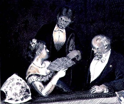 Números em uma caixa de Ópera (gravura) de William Hicok Low