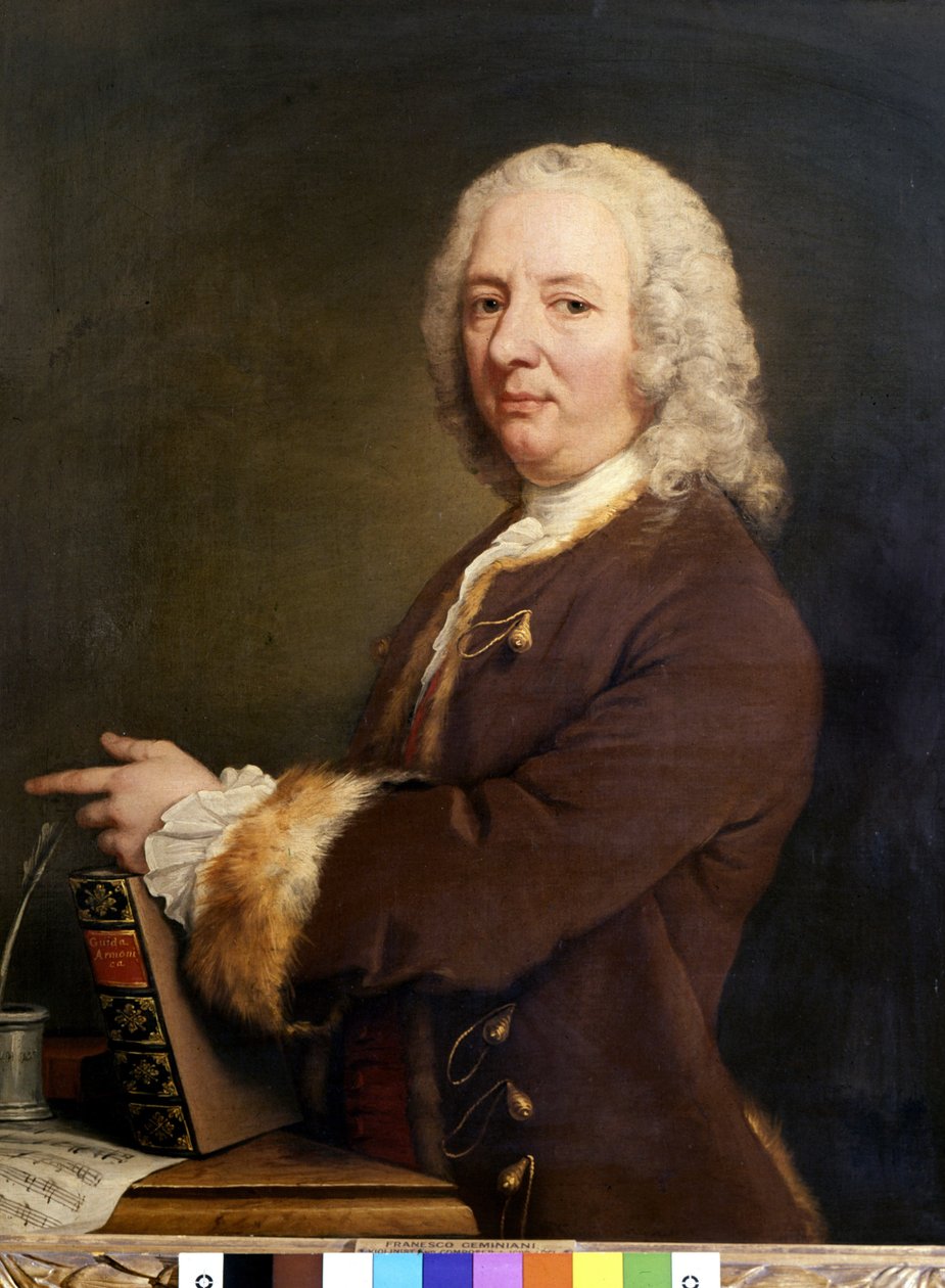 Retrato de Francesco Saverio Geminiani. Músico italiano de William Hoare