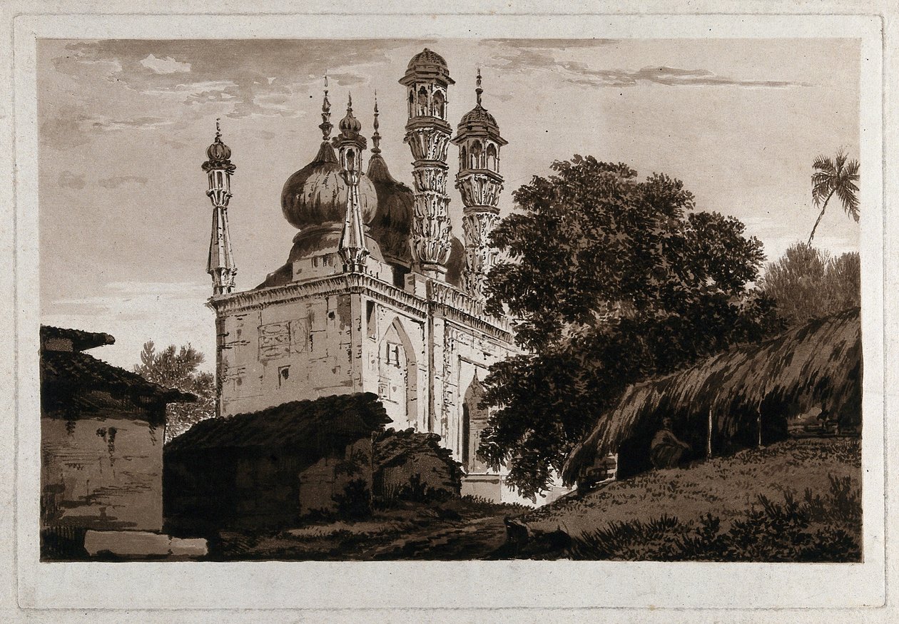 Uma mesquita em Gazipoor( de William Hodges