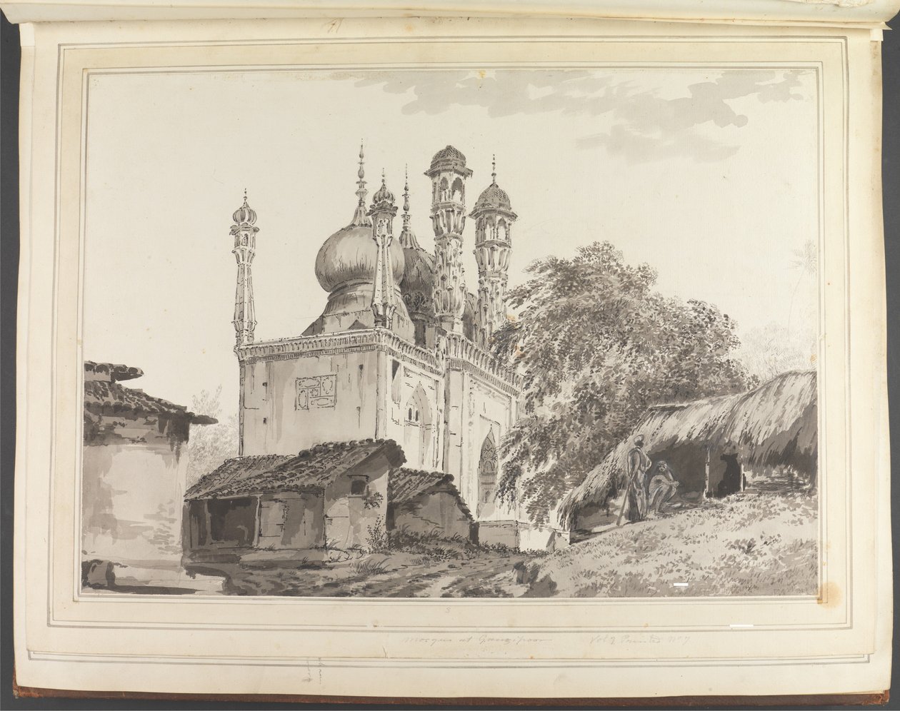 Uma mesquita em Gazipoor [Ghazipur] de William Hodges