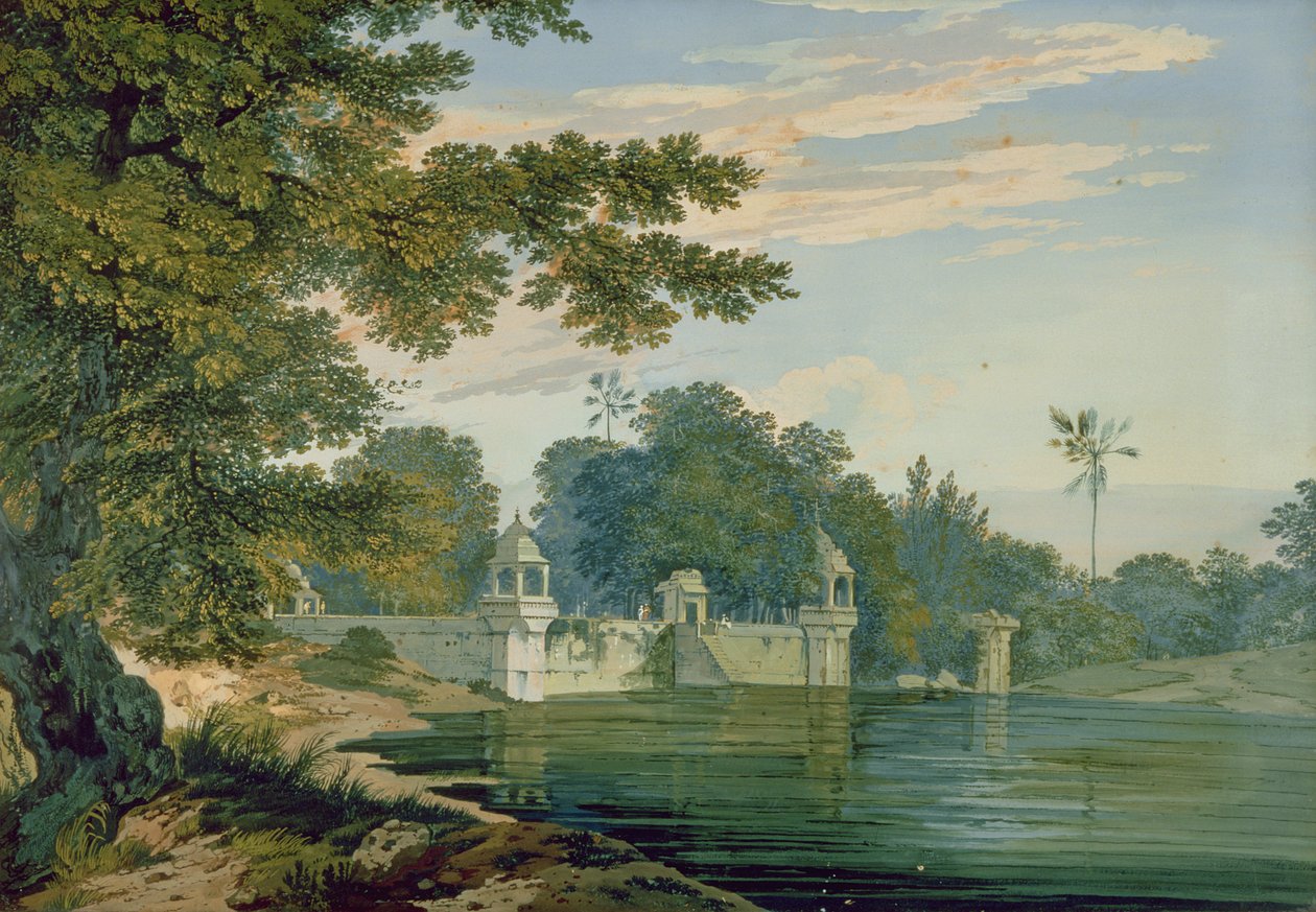 Uma vista perto de Agra, c.1780 de William Hodges