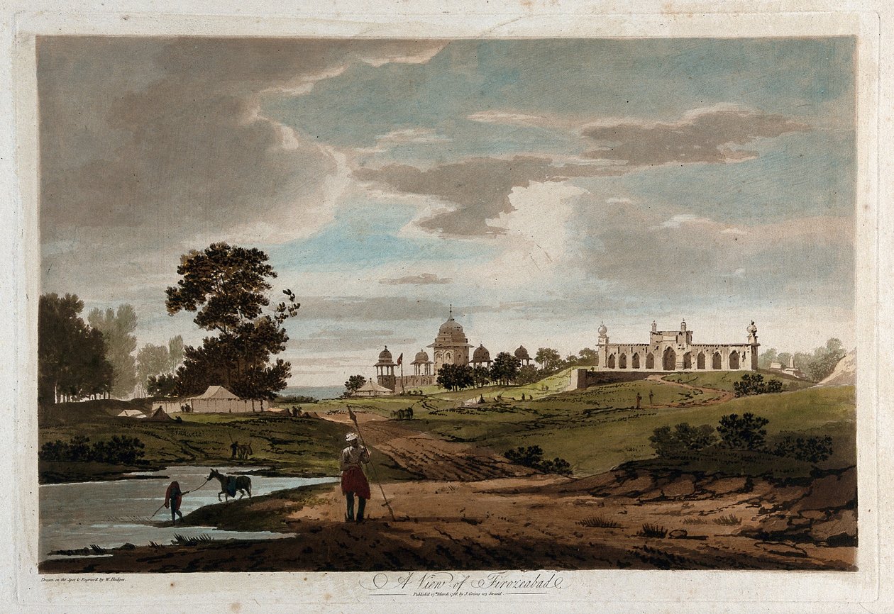 Uma vista de Firozeabad de William Hodges