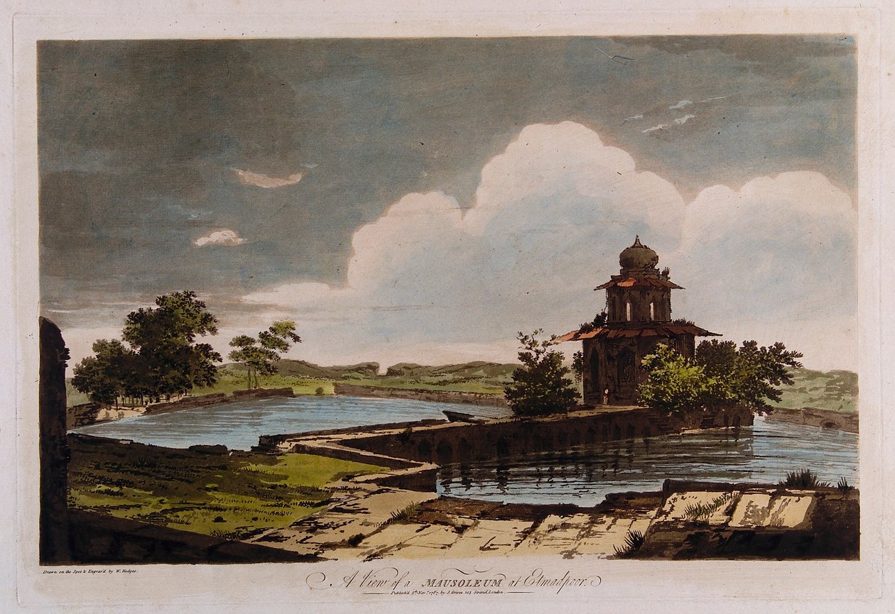 Vista de um Mausoléu em Etmadpoor de William Hodges
