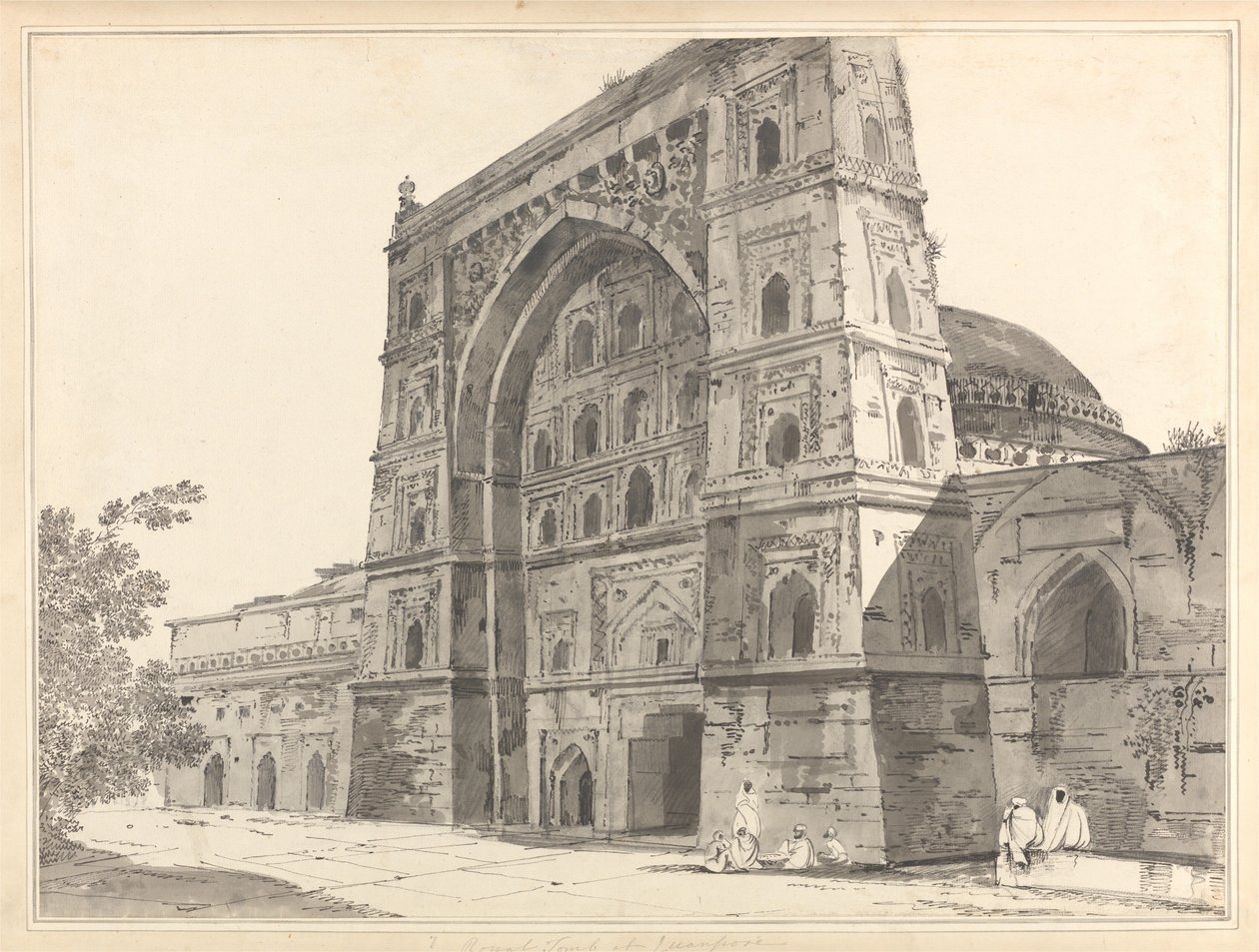 Vista de uma mesquita, isto é, de um túmulo, em Jaunpur de William Hodges