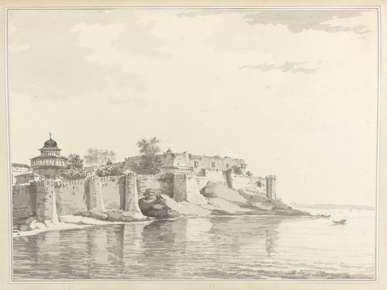 Vista do forte de Allahabad de William Hodges