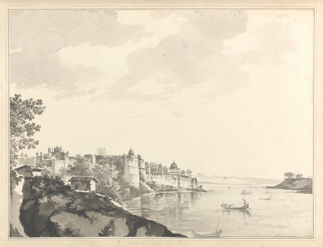 Vista do forte de Allahabad de William Hodges