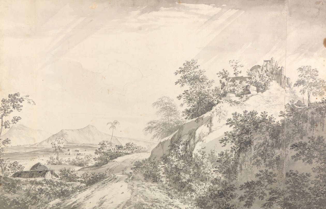 Uma vista da passagem de Sicri Gully [Sakrigali] de William Hodges