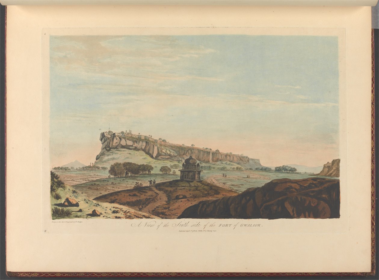 Vista do lado sul do Forte de Gwalior de William Hodges