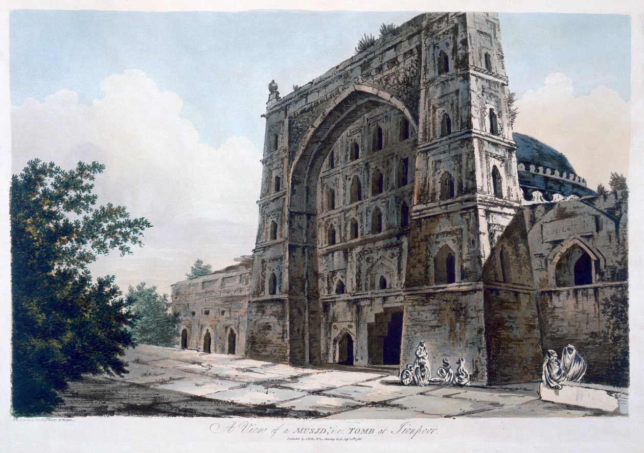 Musjid em Jaunpur, 1786 (aquatint) de William Hodges