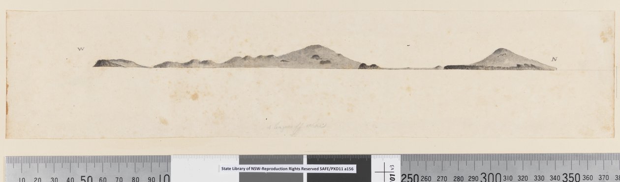 Página 25b/c Perfil da ilha não identificada de William Hodges