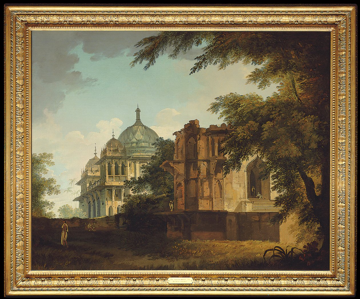 Vista de uma mesquita em Mounheer de William Hodges
