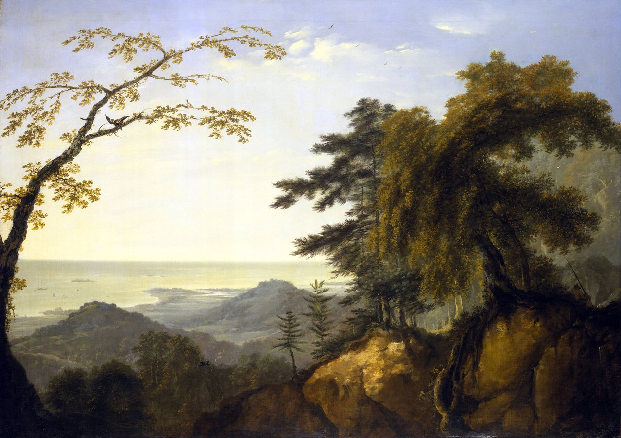 Vista da ilha da Nova Caledónia de William Hodges