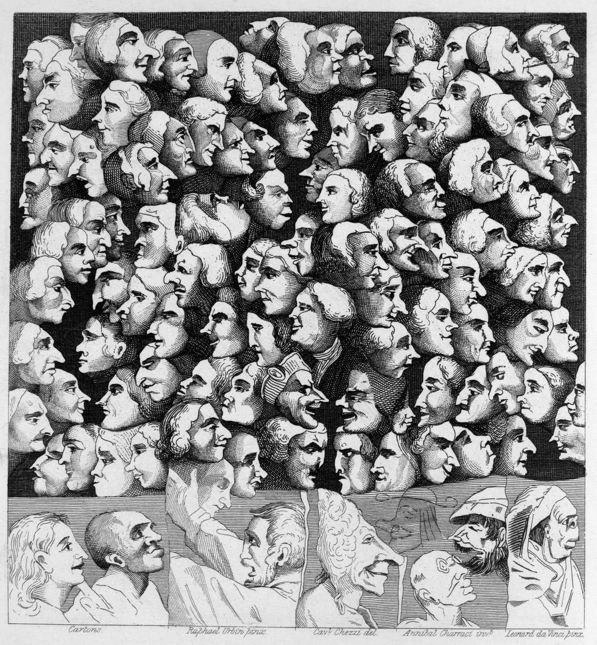 3 personagens 4 desenhos animados de William Hogarth