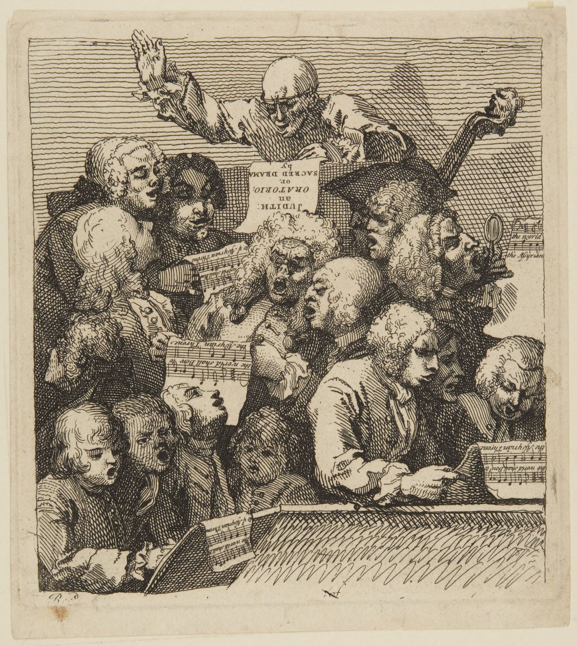 Um coro de cantores de William Hogarth