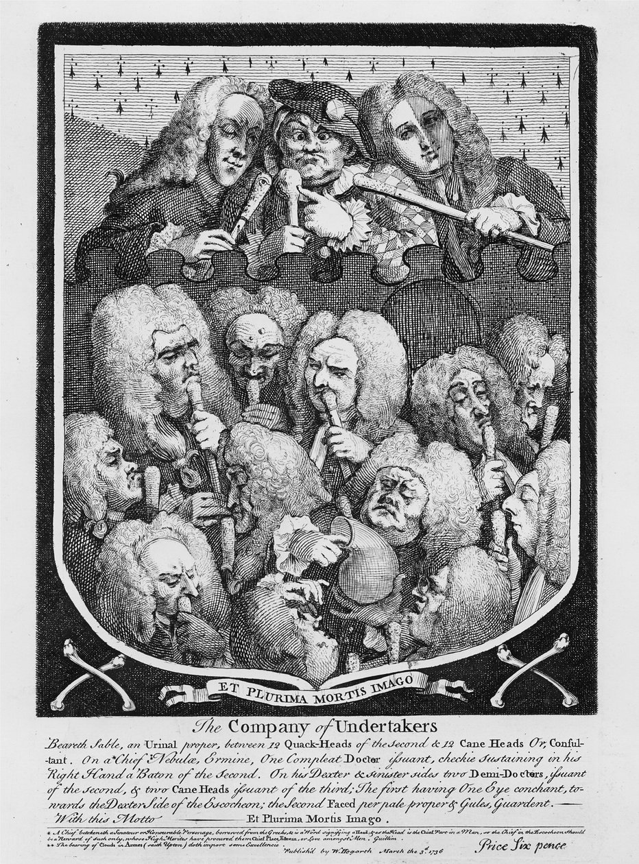 Uma consulta de médicos, 1736 de William Hogarth