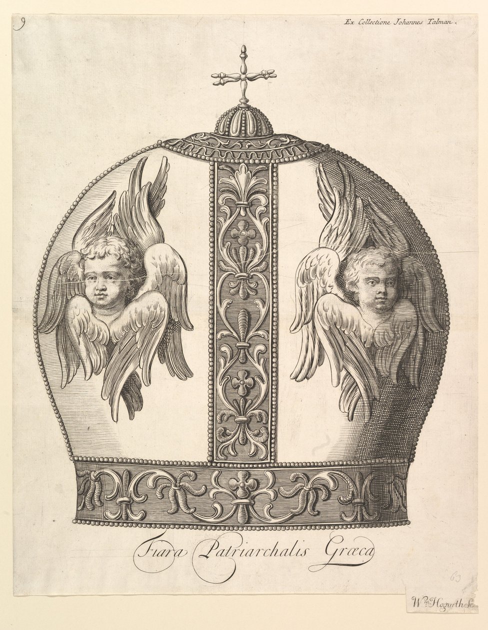 Uma coroa patriarcada grega - Tiara Patriarca grego Aubry de la Mottraye Travels ..., 1723-24. de William Hogarth