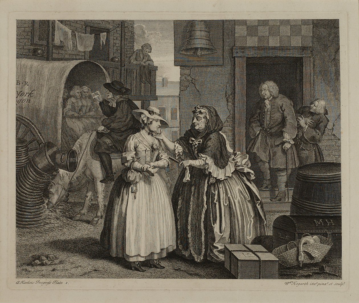 A carreira de uma prostituta: prancha 1 de William Hogarth