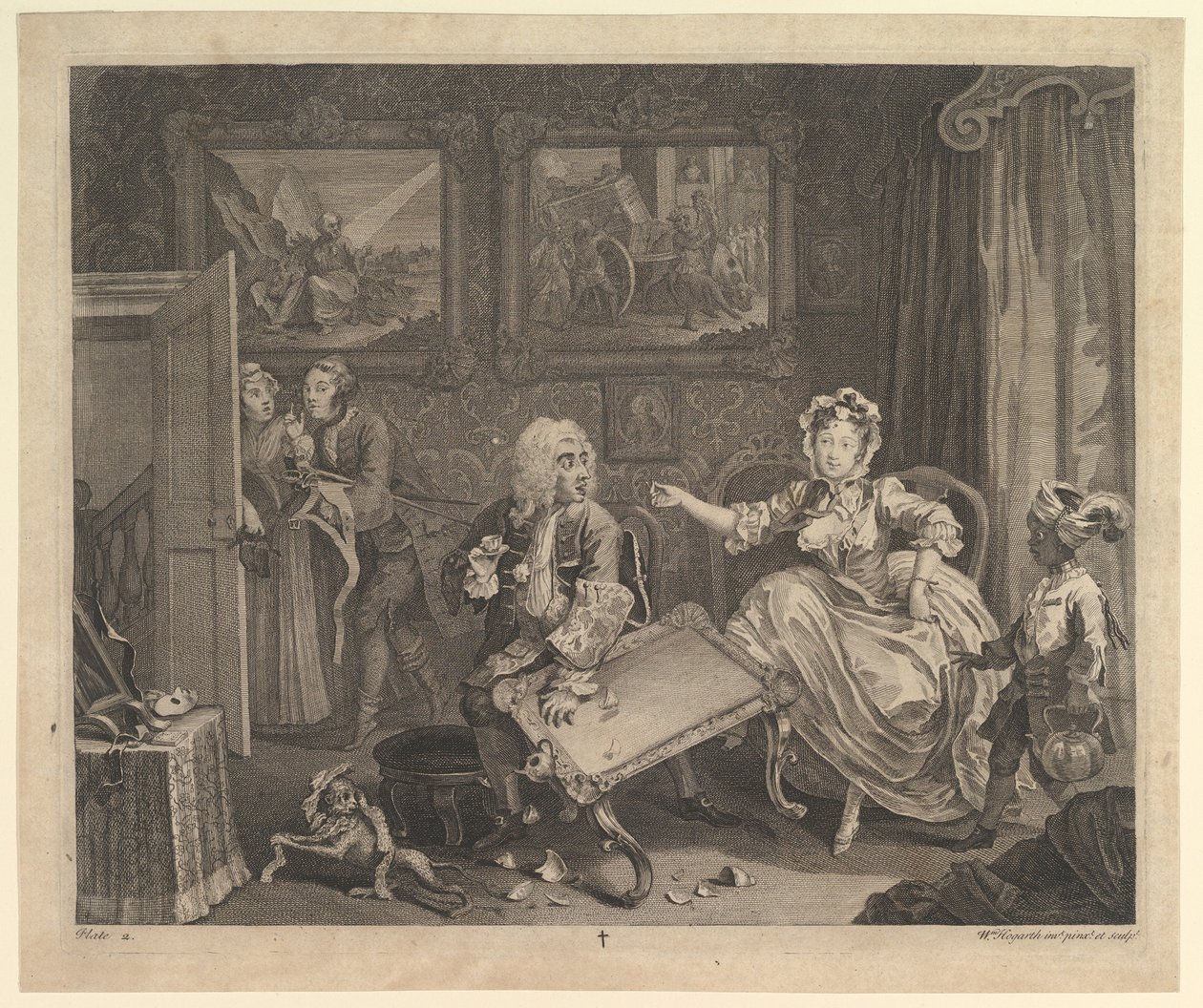 A Harlots Progress, Placa 2, abril de 1732. de William Hogarth