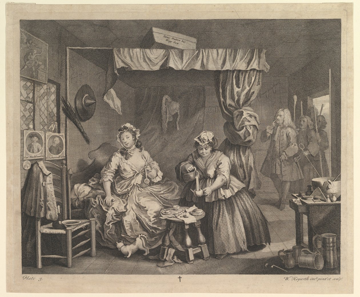 A Harlots Progress, Placa 3, abril de 1732. de William Hogarth