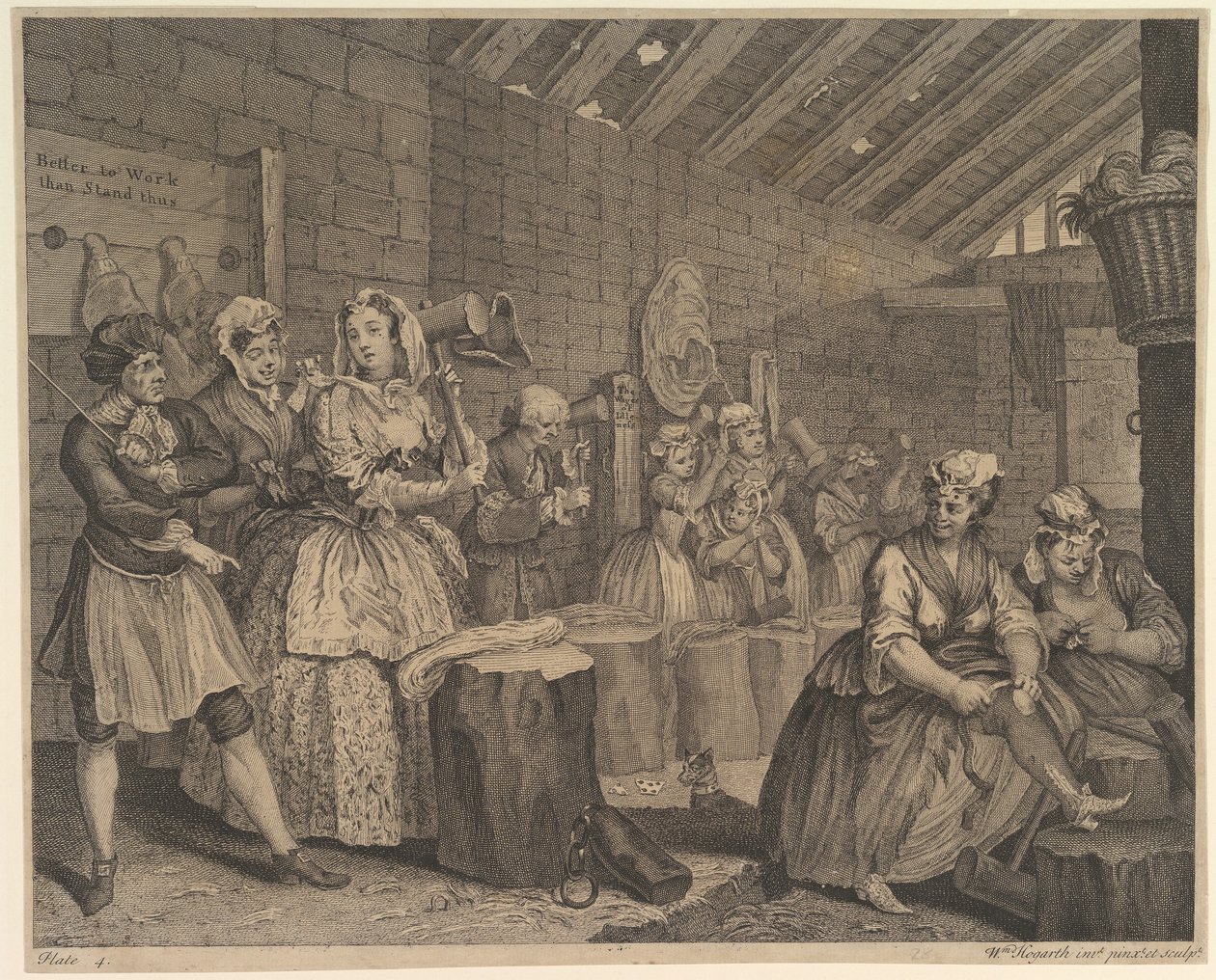 A Evolução de uma Prostituta, Gravura 4 de William Hogarth