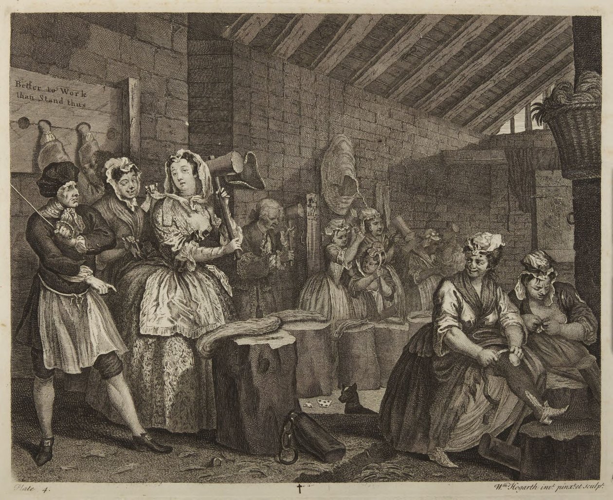 A Evolução de uma Prostituta, Gravura 4 de William Hogarth