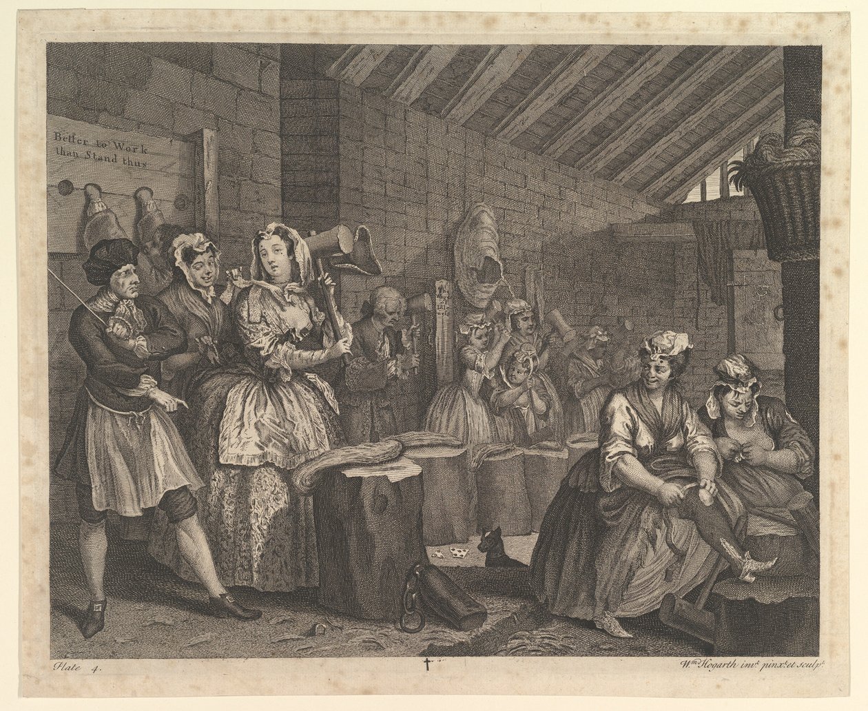 A Harlots Progress, Placa 4, abril de 1732. de William Hogarth