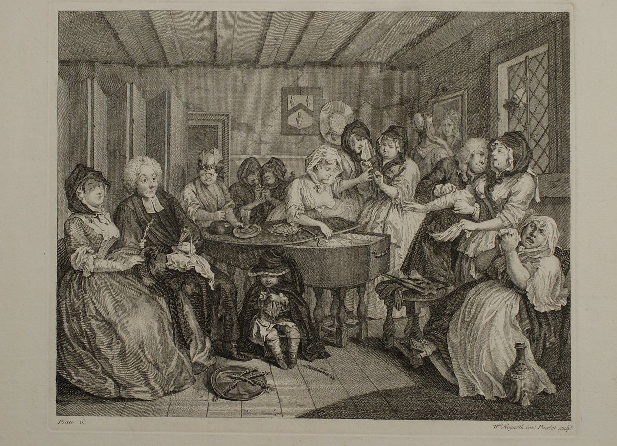 A carreira de uma prostituta: Prancha 6 de William Hogarth