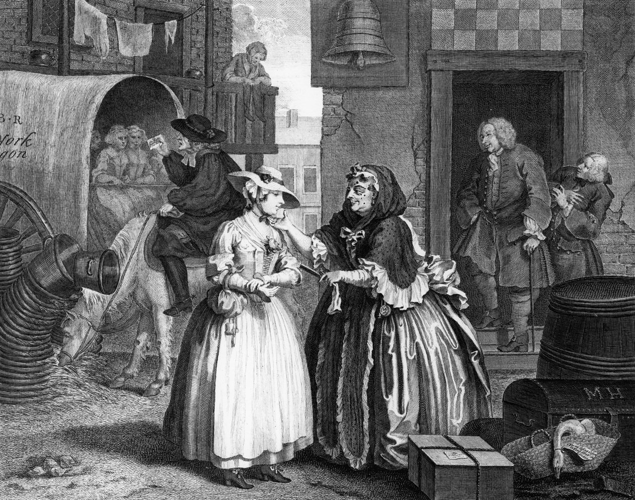 O Progresso de uma Meretriz, Prato I de William Hogarth
