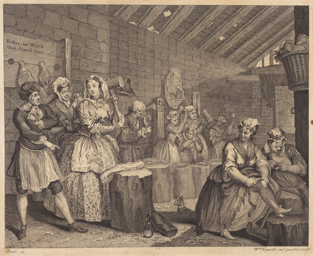 A Evolução de uma Prostituta: pl. 4 de William Hogarth