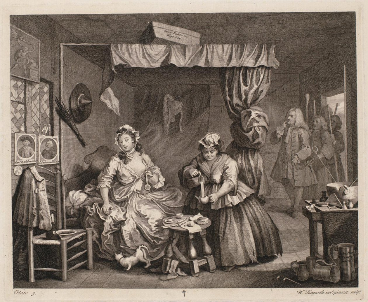 O progresso de uma prostituta, placa 3 de William Hogarth
