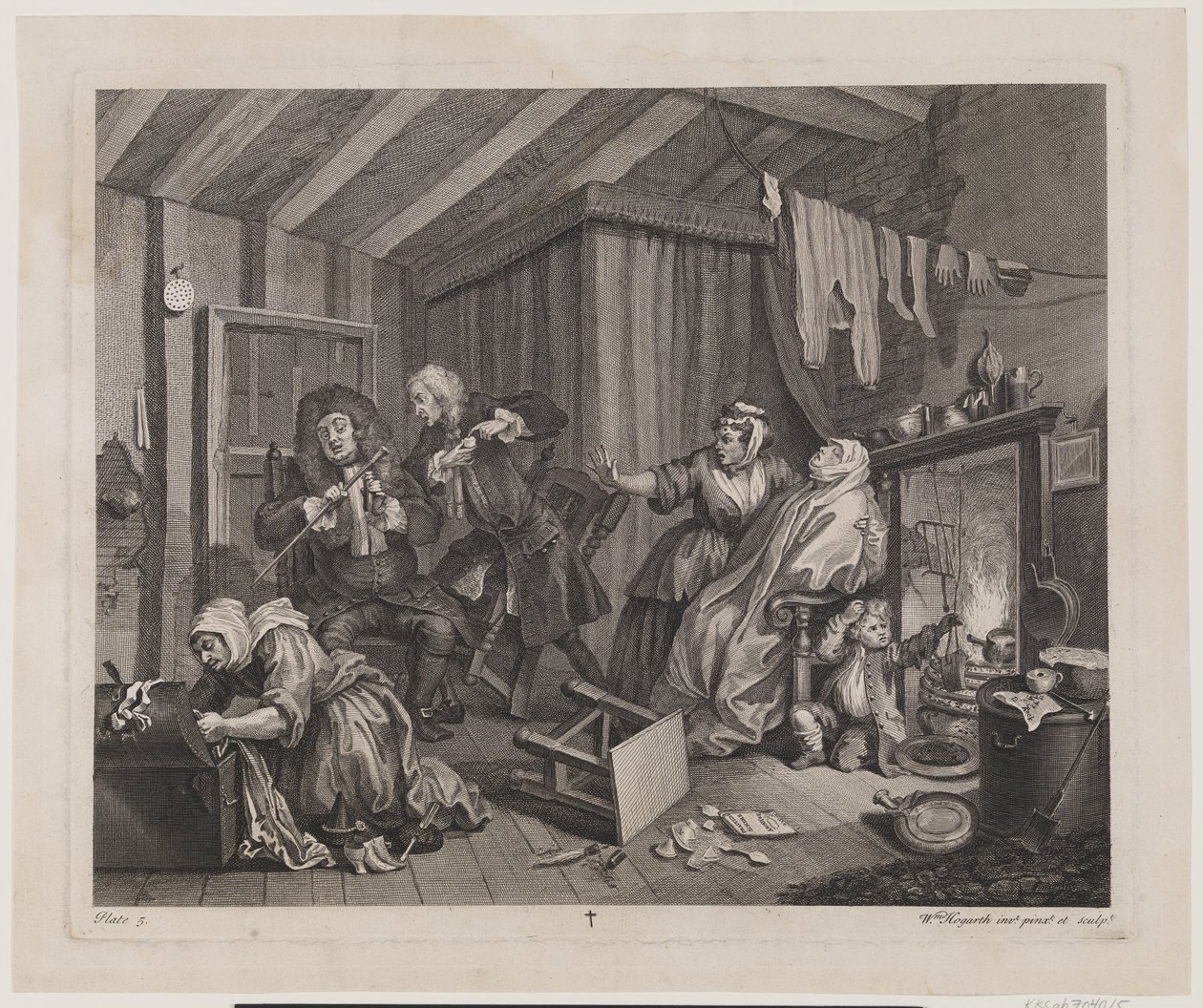 O progresso de uma prostituta, placa 5 de William Hogarth
