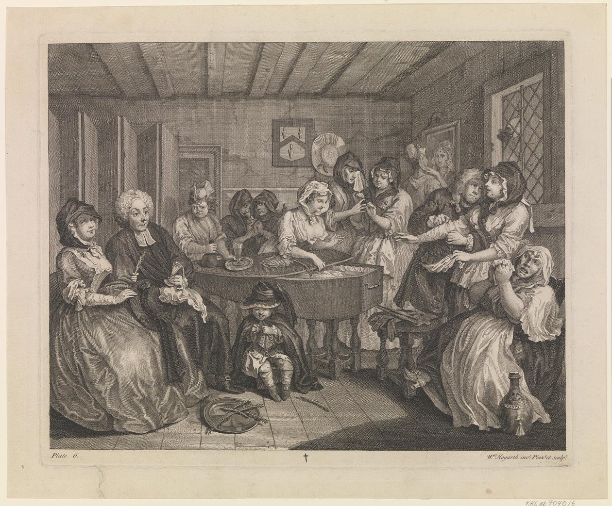 O progresso de uma prostituta, placa 6 de William Hogarth