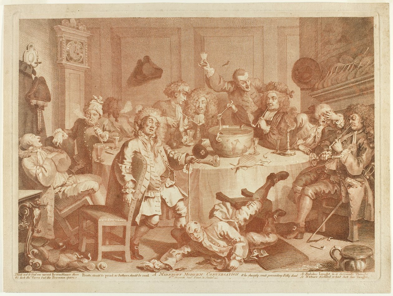 Uma conversa moderna da meia-noite de William Hogarth