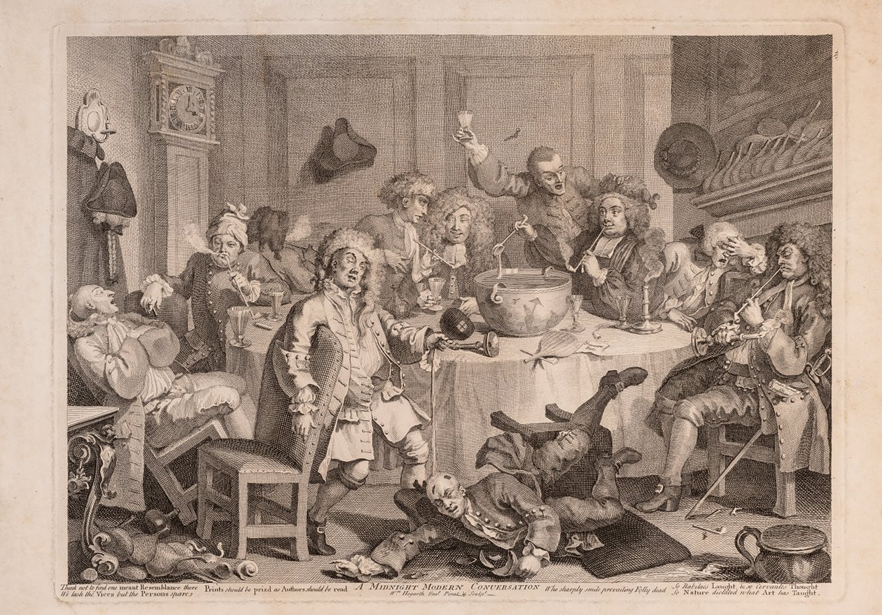 Uma Conversa Moderna à Meia-Noite de William Hogarth