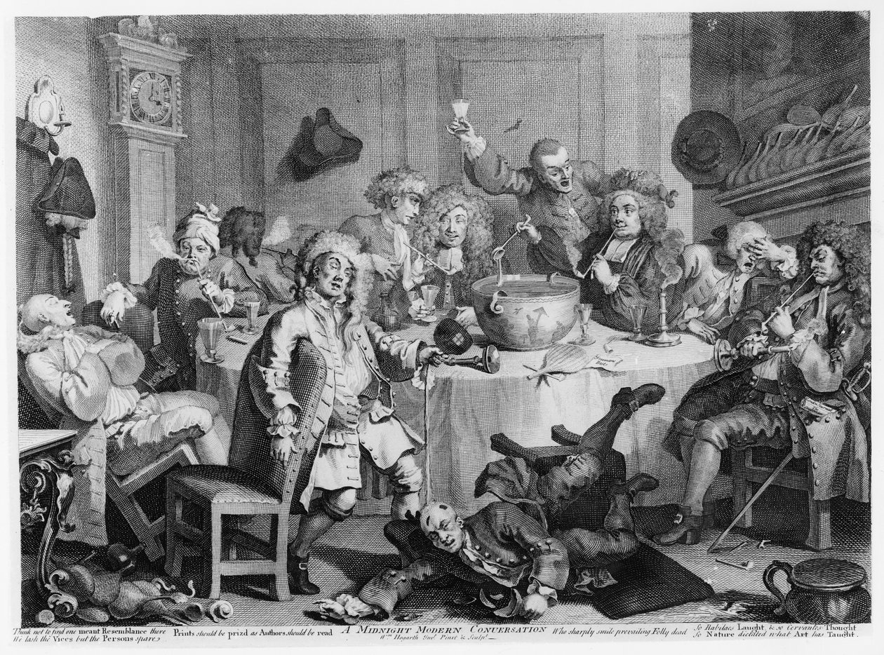 Uma Conversa Moderna à Meia-Noite de William Hogarth