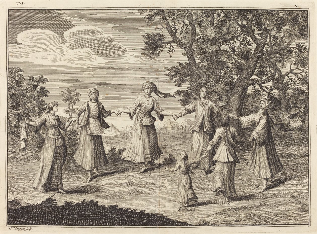 Uma dança nativa de William Hogarth