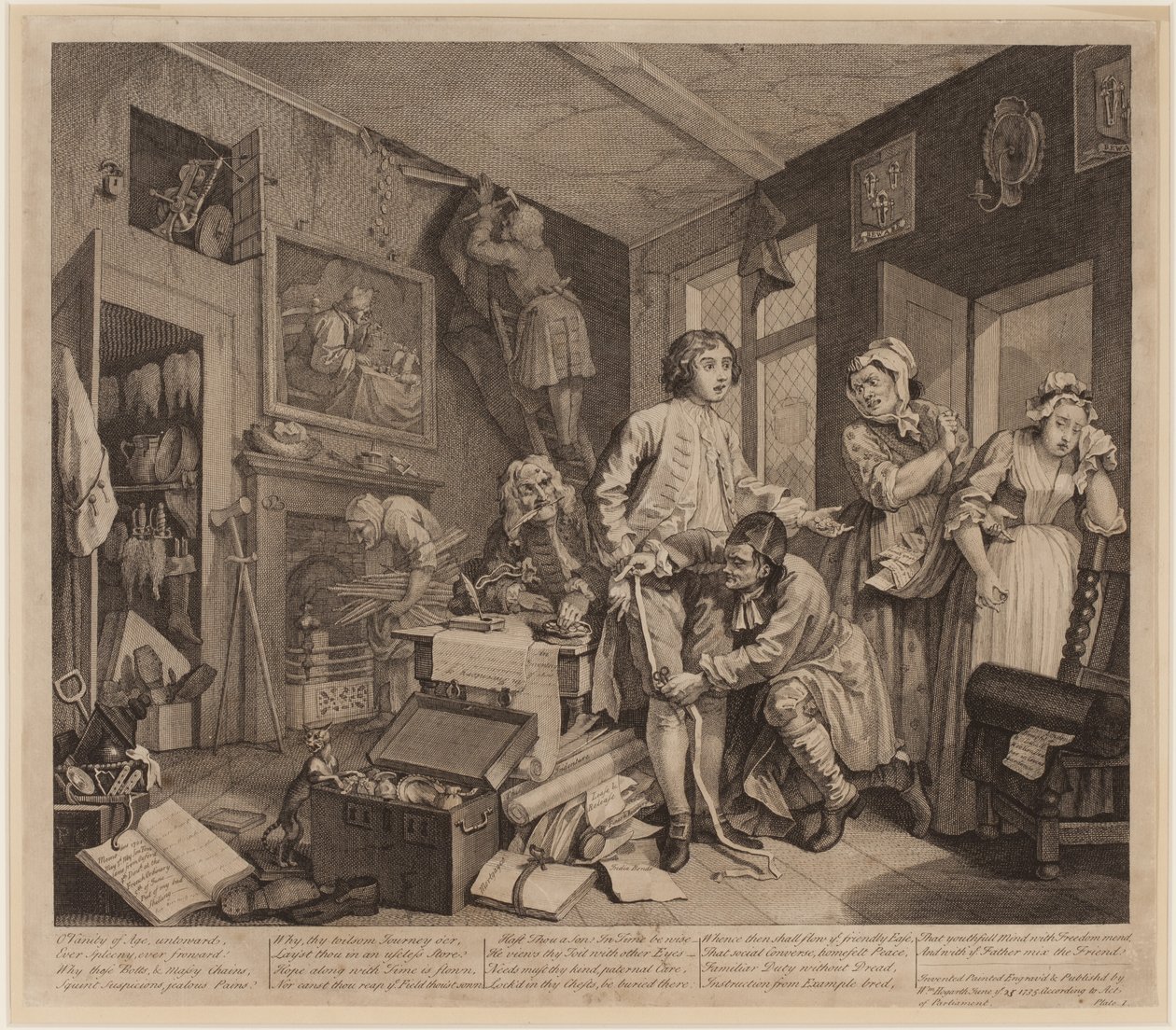 Progresso de um ancinho, placa 1 de William Hogarth