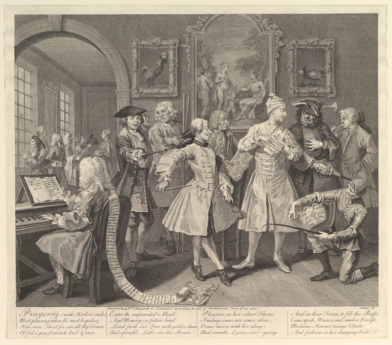 A Rakes Progress, Placa 2, 25 de junho de 1735. de William Hogarth