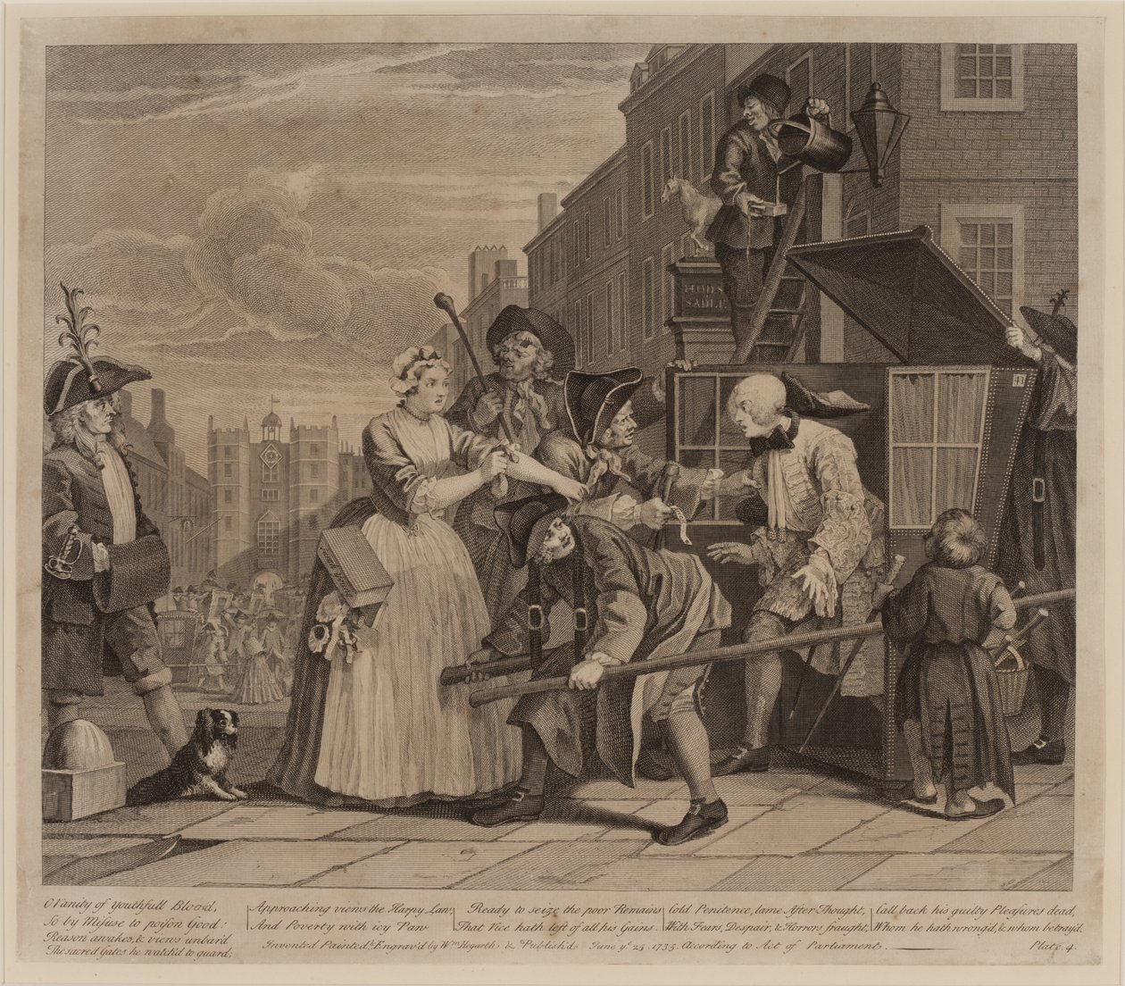 Progresso de um ancinho, placa 4 de William Hogarth