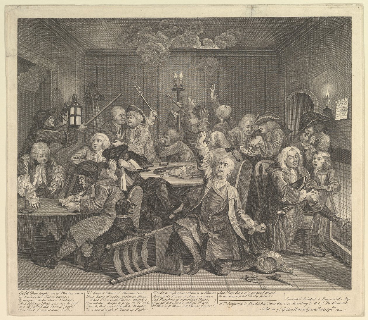 A Rakes Progress, Placa 6, 25 de junho de 1735. de William Hogarth