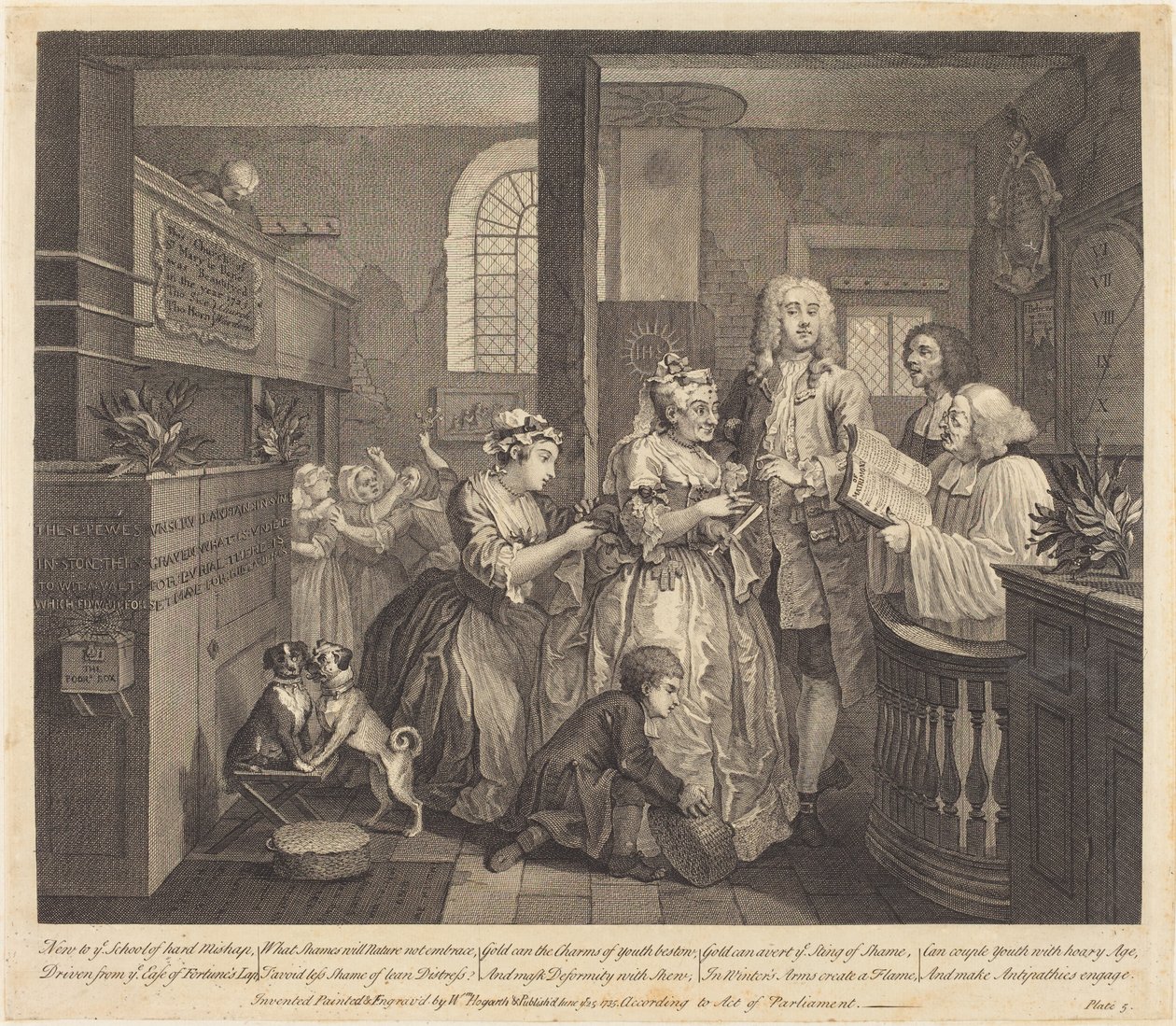 O Progresso de um Rake: pl.5 de William Hogarth
