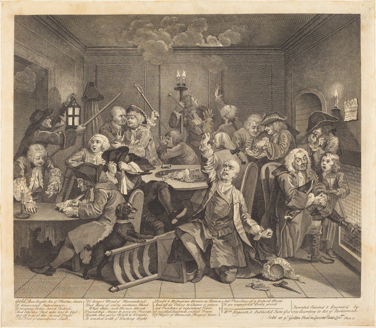 O progresso de um ancinho: pl.6 de William Hogarth