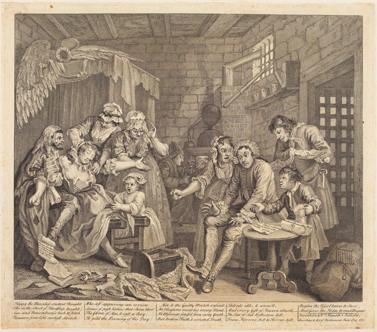 A carreira de um libertino: prancha 7 de William Hogarth