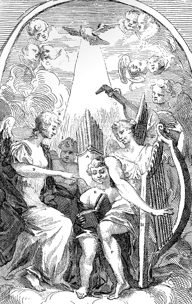 Uma sátira no altar por Kent na Igreja de St. Clement Danes, Westminster, 1725 de William Hogarth