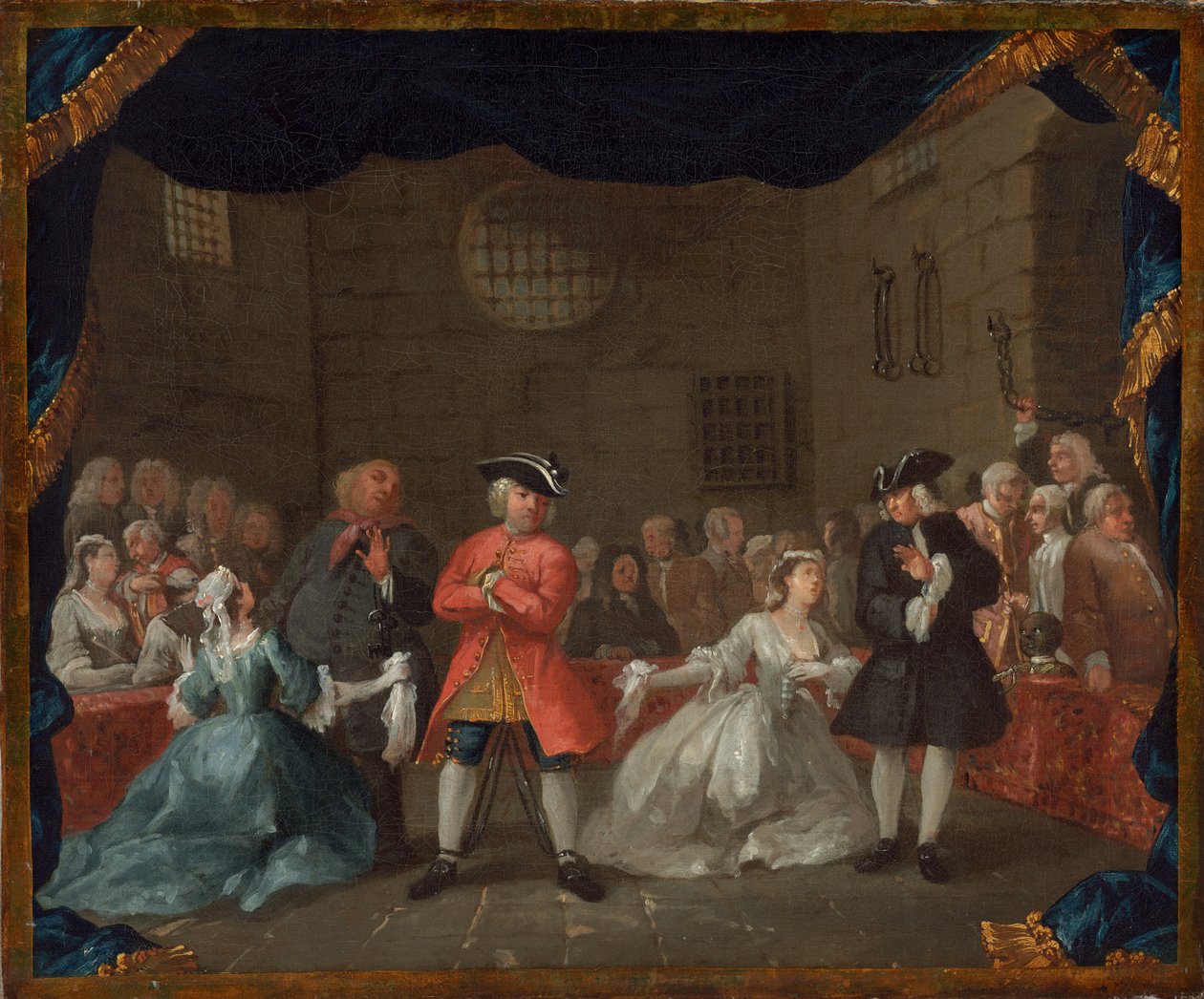 Cena da Ópera do Mendigo de William Hogarth